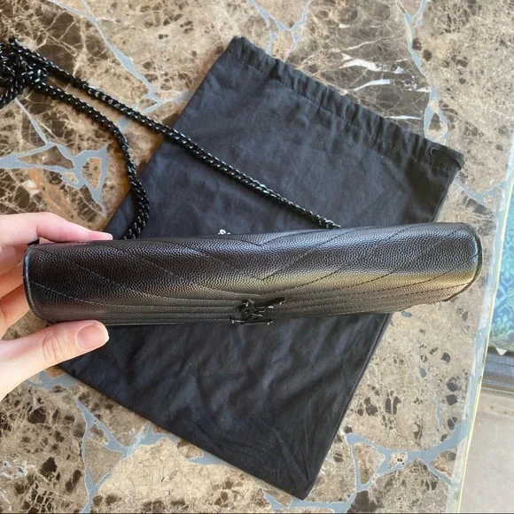 SOLD Saint Laurent Monogram Quilted Leather Wallet on a Chain - Picture 7 of 15